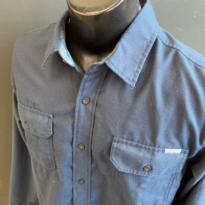 Eddie Bauer - Men's Classic Fit Button Down Long Sleeve - MSRP $95: Blue-men-XL