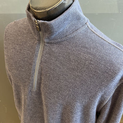 Eddie Bauer - Men's 1/4-Zip Sweatshirt - MSRP $95: Navy-men-XL
