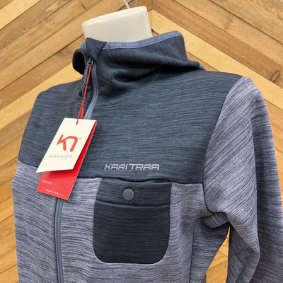 Kari Traa - Women's Sanne Hiking Midlayer - MSRP $160: Blue Purple / Navy-women-LG