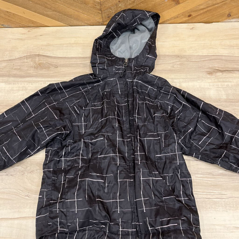 Mckinley - Youth Packable Rain Jacket: Black/White-children-MD Y