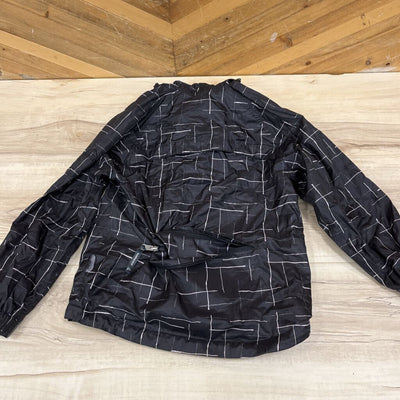Mckinley - Youth Packable Rain Jacket: Black/White-children-MD Y