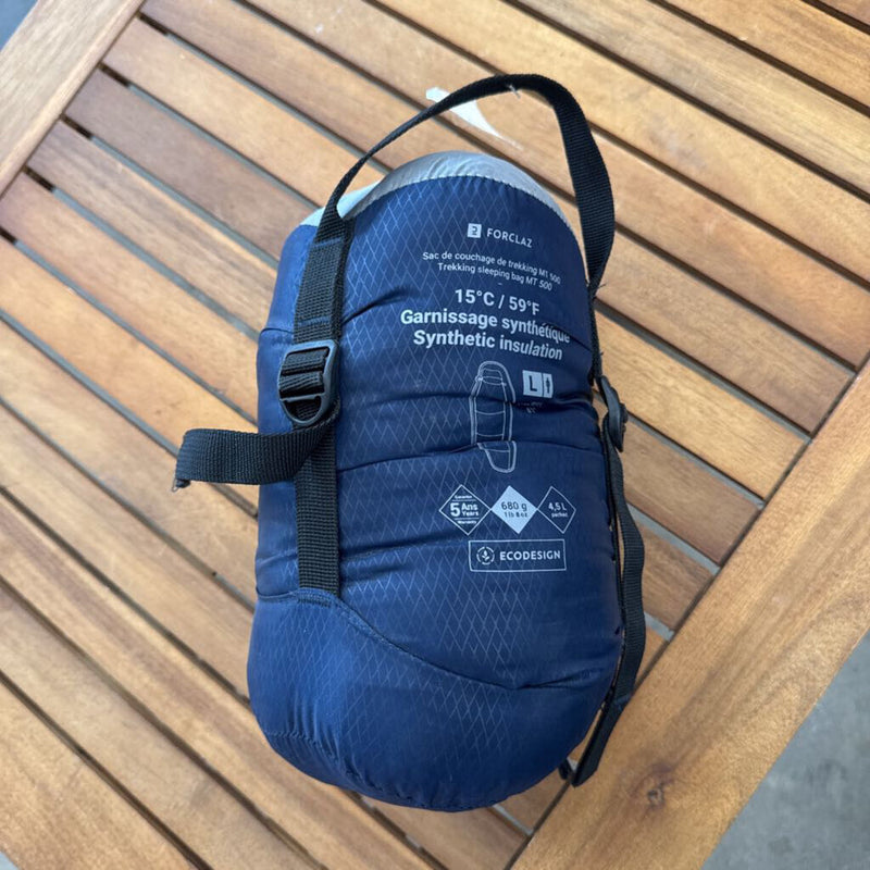 Decathlon- Forclaz Trek 500 Sleeping Bag - MSRP Compared $115 : blue-unisex-large