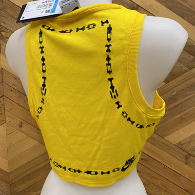 Nike - Women's N7 NSW Essential Rib Crop Tank - MSRP $55: Yellow-women-MD