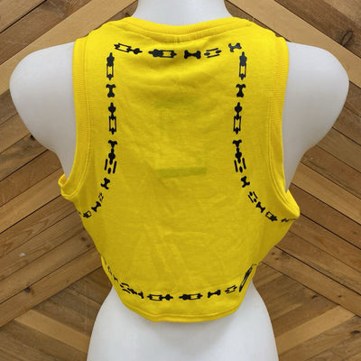 Nike - Women's N7 NSW Essential Rib Crop Tank - MSRP $55: Yellow-women-MD