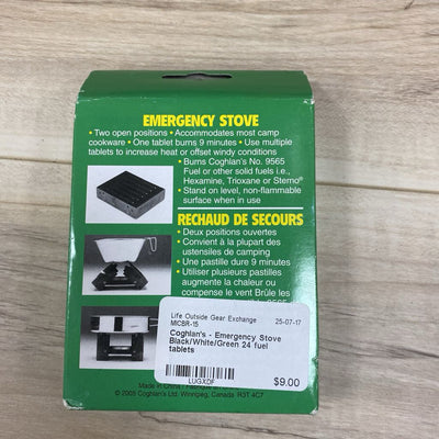 Coghlan's - Emergency Stove : Black/White/Green-unisex-24 fuel tablets