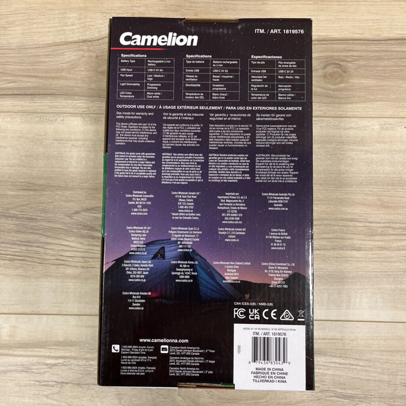Camelion - Rechargable Camping Fan - MSRP $79: Green--