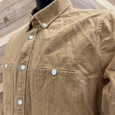 Helly Hansen - Men's L/S Button Down - MSRP $118: Brown-men-LG