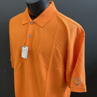 Callaway - Men's Polo Shirt - MSRP $50: Orange-men-XL