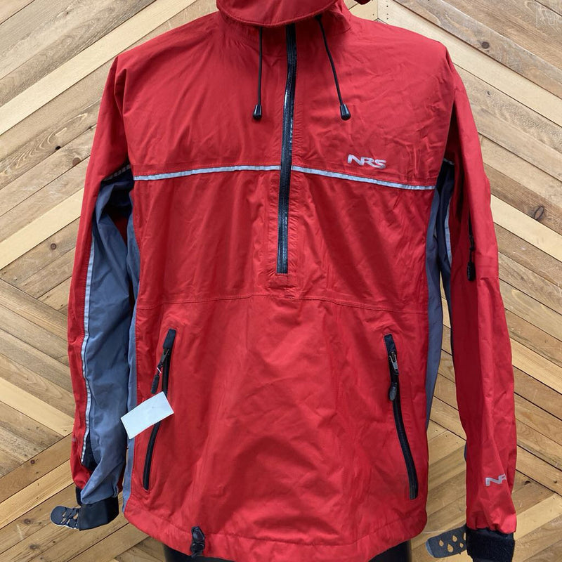NRS - Adult Hyprotex Paddling Jacket - MSRP $299: Red / Grey-unisex-LG
