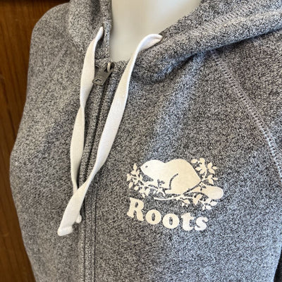 Roots - Women's Full-Zip Hooded Jacket - MSRP $98: Grey-women-LG