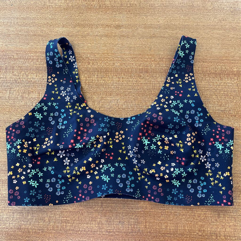 Knix - Floral Sports Bra: Dark Blue/Yellow/Pink/Orange-women-LG