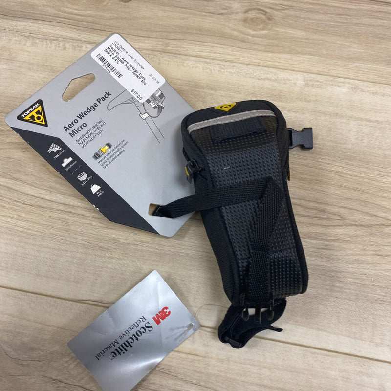 Topeak - Aero Wedge Pack Micro Saddle Bag - MSRP $30: Black-unisex-0.41L