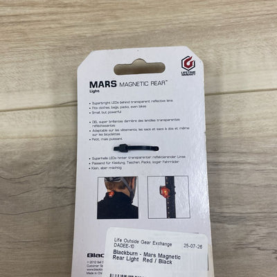 Blackburn - Mars Magnetic Rear Light : Red / Black--