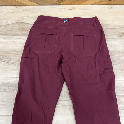 KÜHL - Women's Cropped Cargo Pants- MSRP $125: burgundy-women-medium