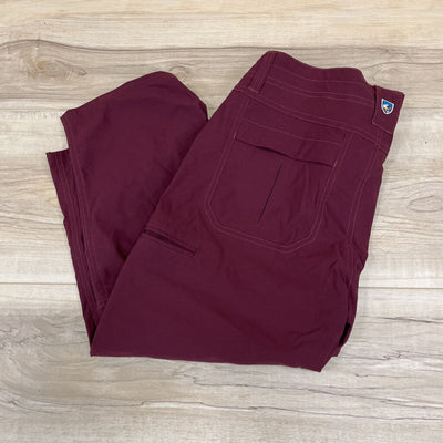 KÜHL - Women's Cropped Cargo Pants- MSRP $125: burgundy-women-medium