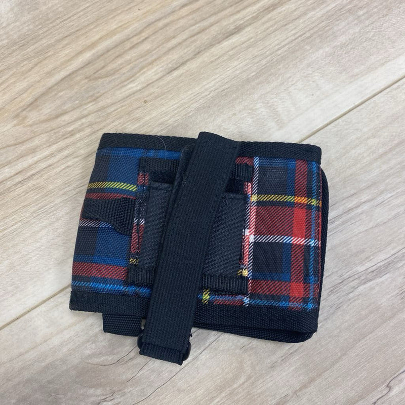 Orange - Plaid Wallet pouch : plaid-unisex-