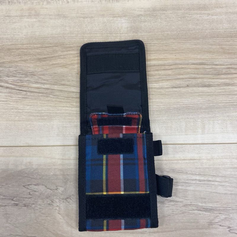 Orange - Plaid Wallet pouch : plaid-unisex-