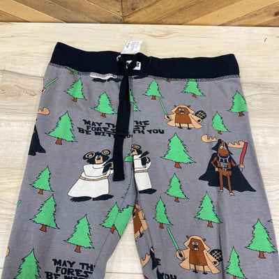 Lazy One - youth May the Forest Be With You Pajama Pants: gray-unisex-MD