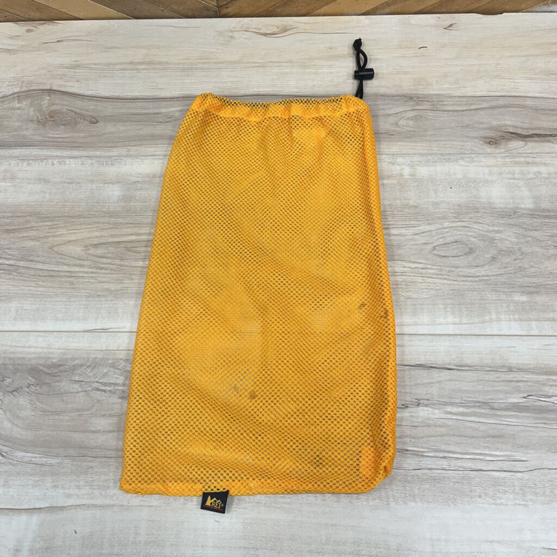 Yellow Mesh Storage Bag: yellow-unisex-