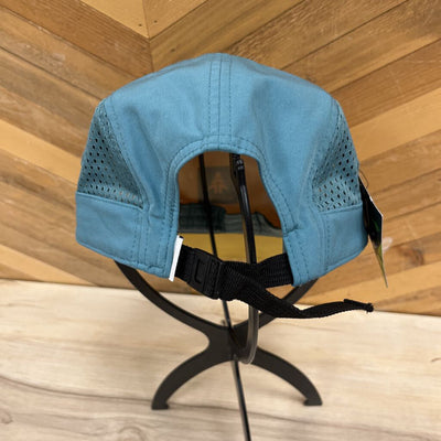 Woods- Throwback 5 Panel Hat - MSRP $38 : Blue/Yellow -women-o/s