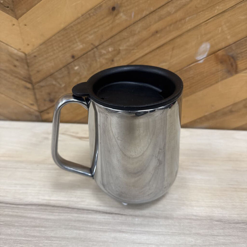 Coffee Travel Mug : Silver / Black--