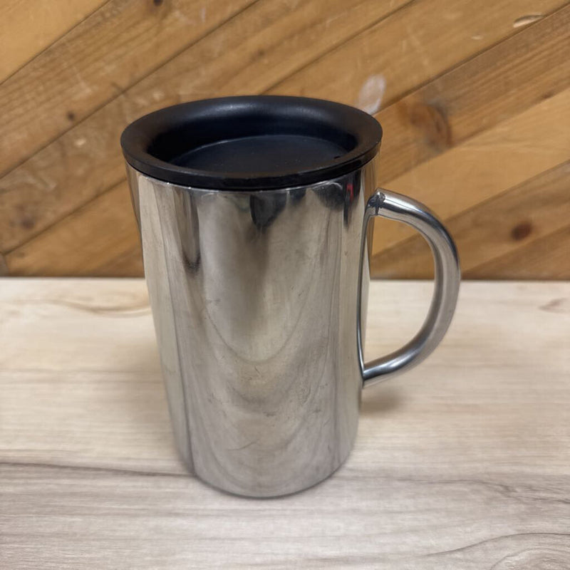 Coffee Travel Mug : Silver / Black--