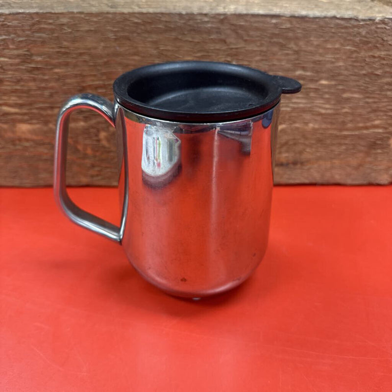 Coffee Travel Mug : Silver / Black--
