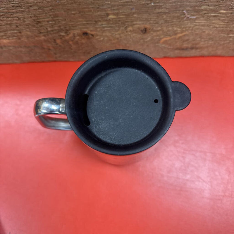 Coffee Travel Mug : Silver / Black--