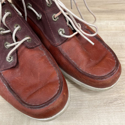 Timberland - Men's Vintage Mid Leather Shoes - MSRP comp $180: Red / Burgundy-men-8 Wide