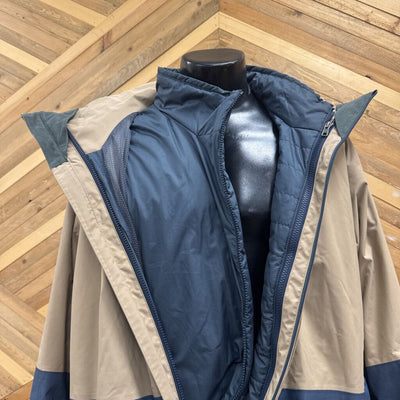 Patagonia - Men's Winter 3-1 Powder Jacket - MSRP $625: Brown / Nav-men-XL