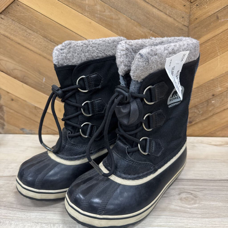 Sorel- Youth Waterproof Winter Boots- MSRP $110: Black-children-1Y