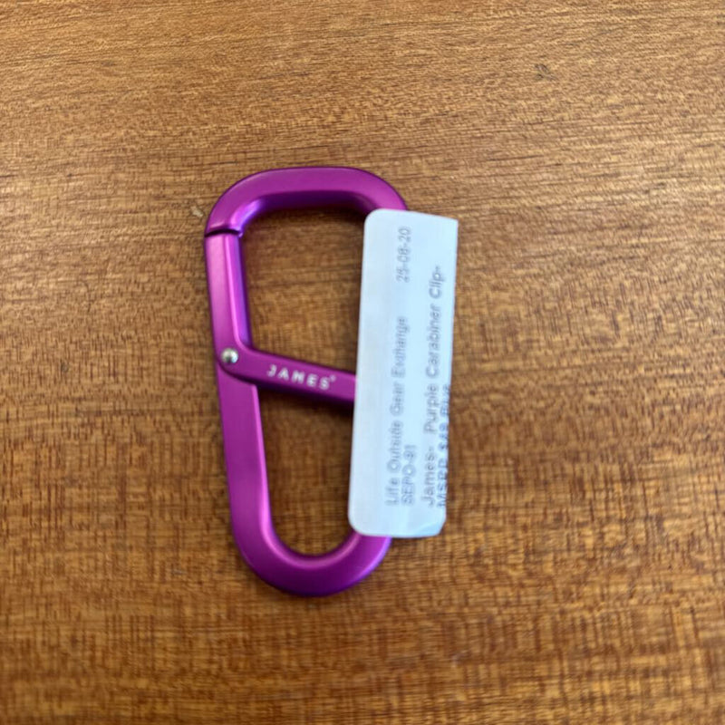 James- Purple Carabiner Clip- MSRP $49: Blue--