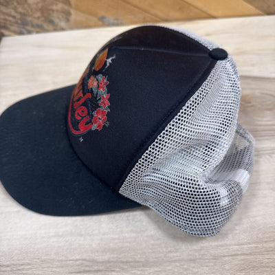 Hurley- Mesh Trucker Cap: Black/White-unisex-