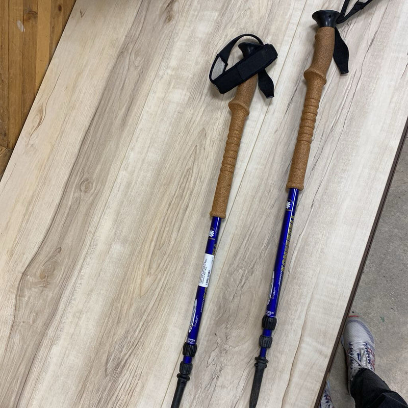 Komperdell - Contour Grip Cork Anti Shock Poles- MSRP compared $129 : Blue --