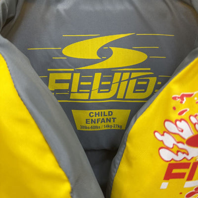 Fluid - Child PFD: yellow-children-30-60lbs