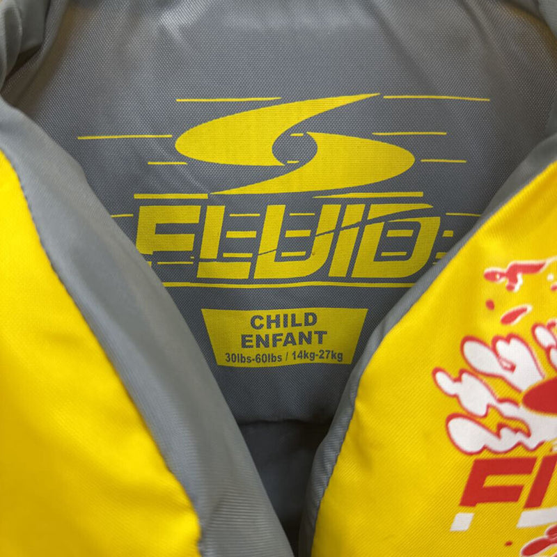 Fluid - Child PFD: yellow-children-30-60lbs