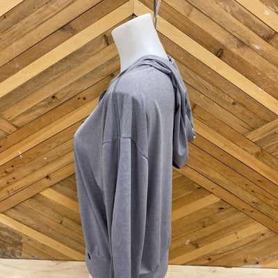 prAna - Women's Lightweight Hoodie Top- MSRP $115 : gray-women-MD