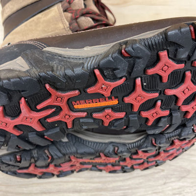 Merrell - Women's Select Ice Grip Tall Winter Boots - MSRP comp $260: Brown-women-9.5