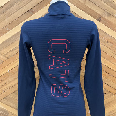 Nike - Women's Dri-Fit 1/2 Zip Fleece-Lined L/S Top - MSRP comp $100: Dark Blue-women-MD