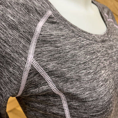 Columbia - Women's L/S Baselayer Top: Marl Grey/Purple-women-XS