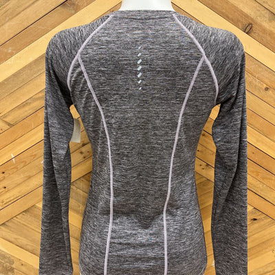 Columbia - Women's L/S Baselayer Top: Marl Grey/Purple-women-XS