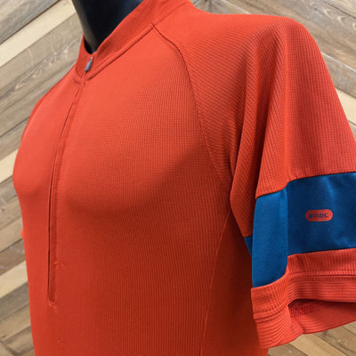 MEC - Men's Half-Zip Cycling Shirt: Orange/Blue-men-SM