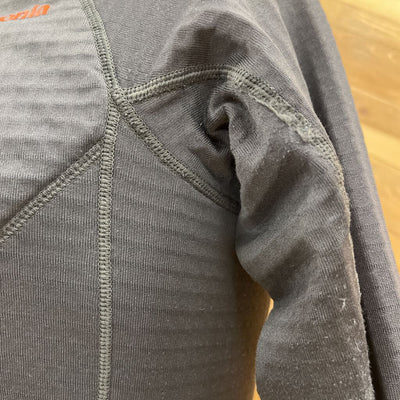 Patagonia - Men's R1 Half-Zip Pullover Hoody - MSRP $179: Dark Grey/Orange-men-SM