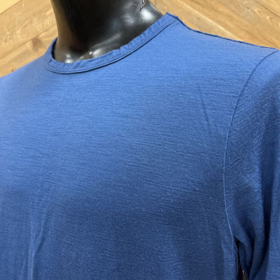 True North - Men's Merino Wool L/S Baselayer Top: Blue-men-MD