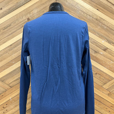 True North - Men's Merino Wool L/S Baselayer Top: Blue-men-MD