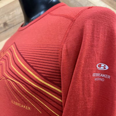 Icebreaker - Men's Merino BodyFit 200 L/S Shirt: Orange/Red-men-SM