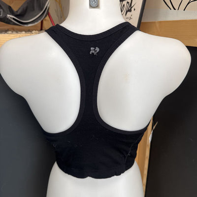 Icebreaker - Cropped Cool-lite Tank Bra - MSRP $65: Black -women-LG