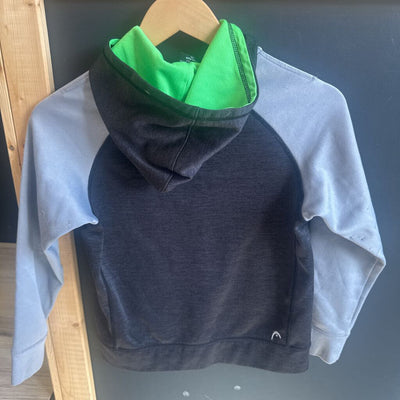 Head- Youth Zip-Up Hoodie: Gray-children-MDY