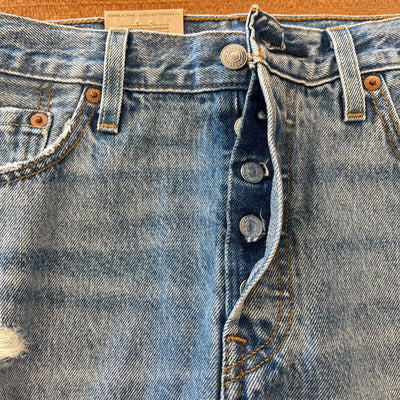 Levi's - Women's 501 Original High Rise Ripped Jeans - MSRP $99: Denim-women-29/30