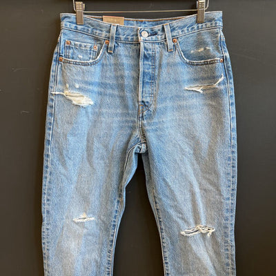 Levi's - Women's 501 Original High Rise Ripped Jeans - MSRP $99: Denim-women-29/30